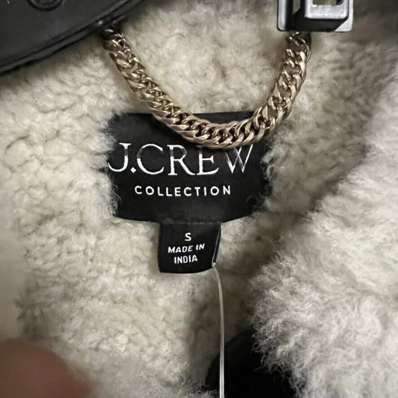 J.Crew $950 Collection Limited Edition Cropped Shearling Jacket Size S BV677 - Picture 12 of 12